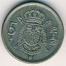 5 Pesetas Spain 1975 KM# 807. Subida por Granotius
